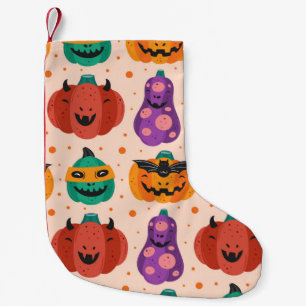 Petite Chaussette De Noël citrouilles éffrayants en costumes effrayants. Joy