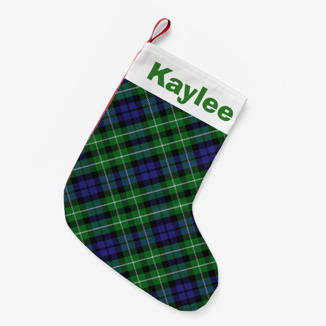 Petite Chaussette De Noël Clan Graham Tartan (Devant (Accrochage))