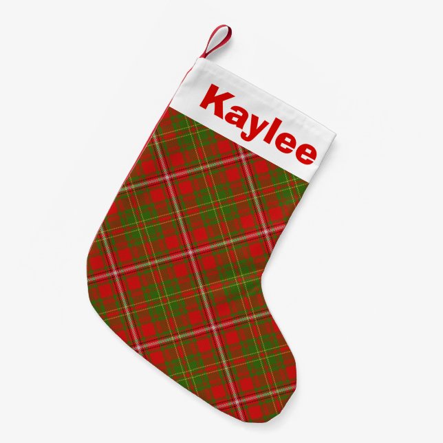 Petite Chaussette De Noël Clan Hay Tartan (Devant (Accrochage))