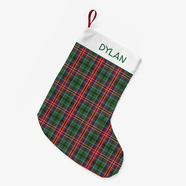 Petite Chaussette De Noël Clan Plaid personnalisé MacCulloch Tartan (Devant (Accrochage))