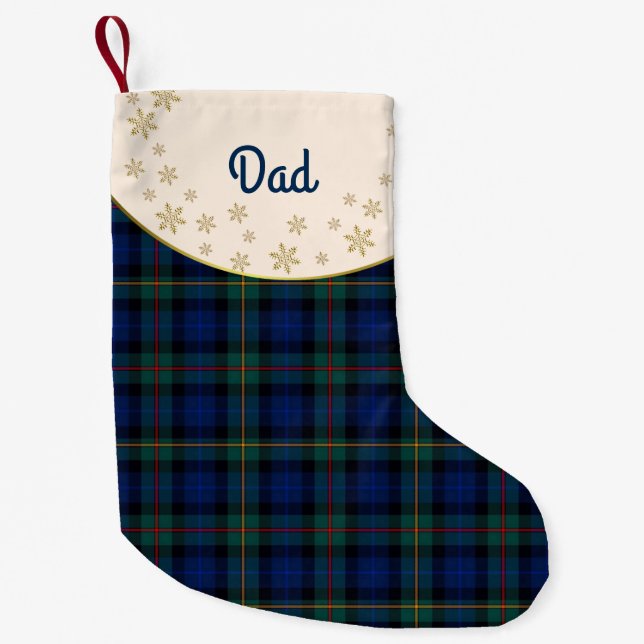 Petite Chaussette De Noël Clan Smith Tartan Plaid Christmas Stocker (Devant)