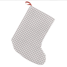 Classic Beige Brown Plaid Stocking de Noël