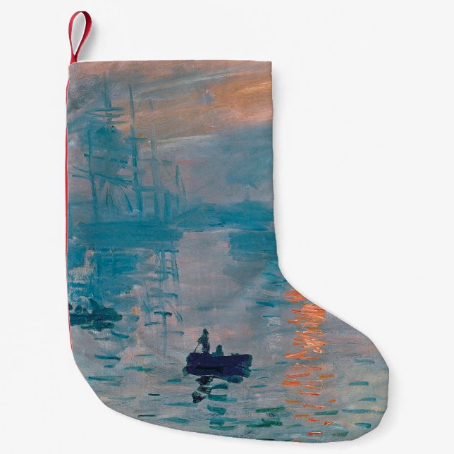 Petite Chaussette De Noël Claude Monet Impression Soleil Levant Français (Devant)