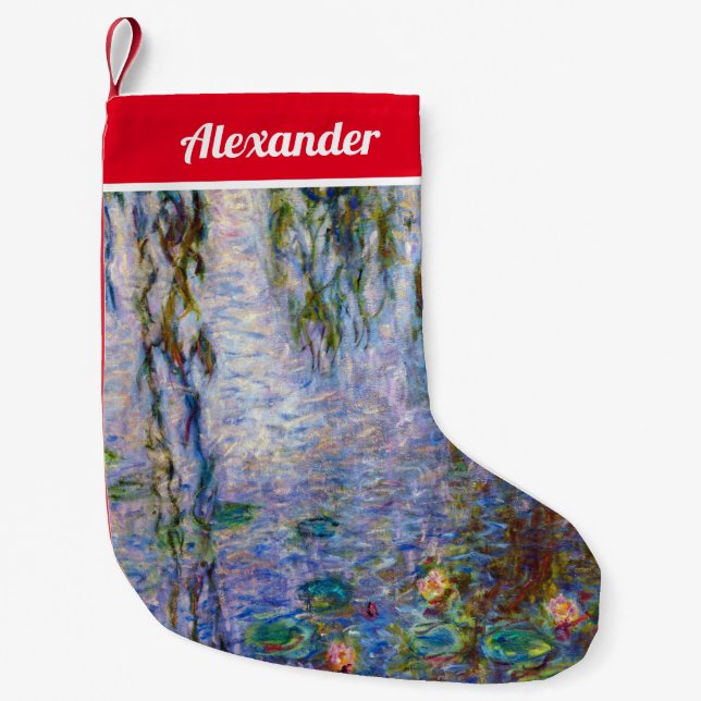 Petite Chaussette De Noël Claude Monet - Lys d'eau (Devant)