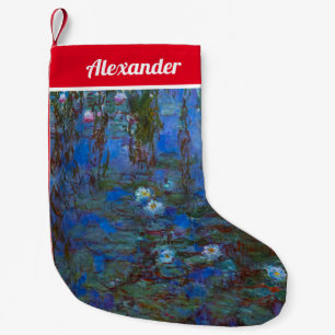 Petite Chaussette De Noël Claude Monet - Lys d'Eau Bleue