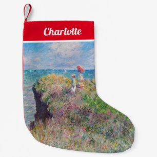 Petite Chaussette De Noël Claude Monet - Promenade sur la falaise à Pourvill