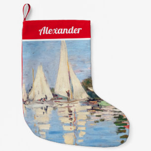 Petite Chaussette De Noël Claude Monet - Regattas à Argenteuil