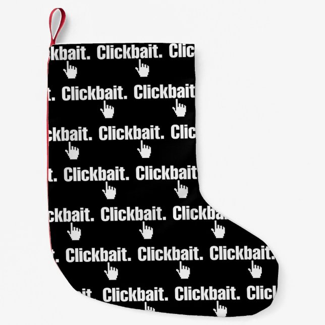 Petite Chaussette De Noël Clickbait. (Devant)