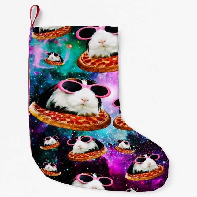 Petite Chaussette De Noël Cobaye drôle de l'espace (Devant)