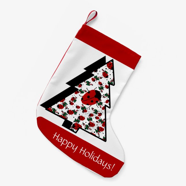 PETITE CHAUSSETTE DE NOËL COCCINELLES (Devant (Accrochage))