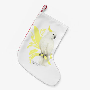 Petite Chaussette De Noël Cockatoo à pois de soufre