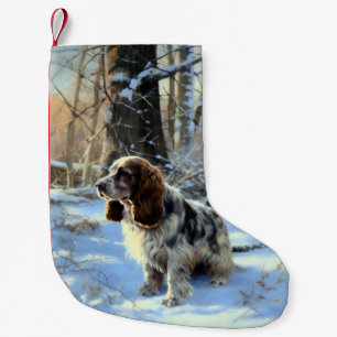 Petite Chaussette De Noël Cocker Spaniel Laisser Neige Noël