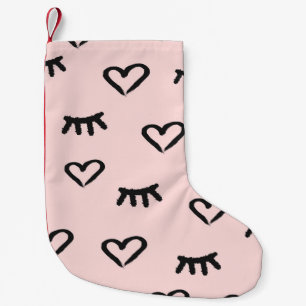 Petite Chaussette De Noël Coeurs et yeux : Grunge Sketch Vintage