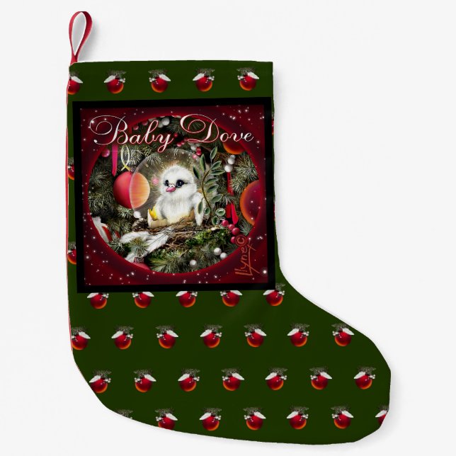 Petite Chaussette De Noël Colombe bébé (Devant)