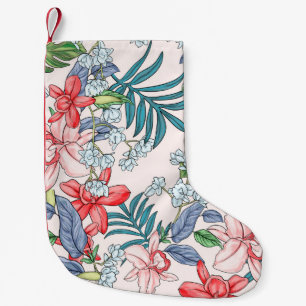 Petite Chaussette De Noël Coloré Tropical Jungle sans fil Imprimer