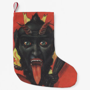 Petite Chaussette De Noël Commutateur Krampus rouge