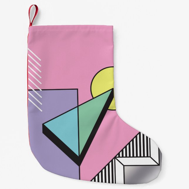 Petite Chaussette De Noël Composition géométrique Abstraite arrière - plan d (Devant)