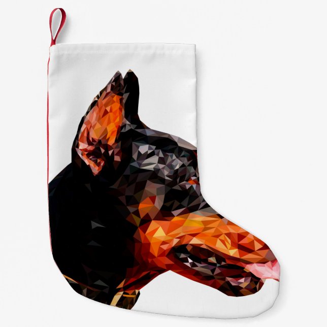 Petite Chaussette De Noël Conception abstraite de petit triangle poly (Devant)