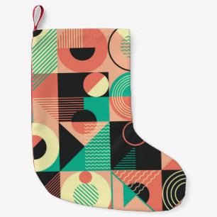 Petite Chaussette De Noël Conception de Motif géométrique rétro