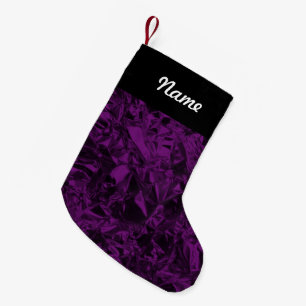 Petite Chaussette De Noël Conception de papier d'aluminium dans le pourpre