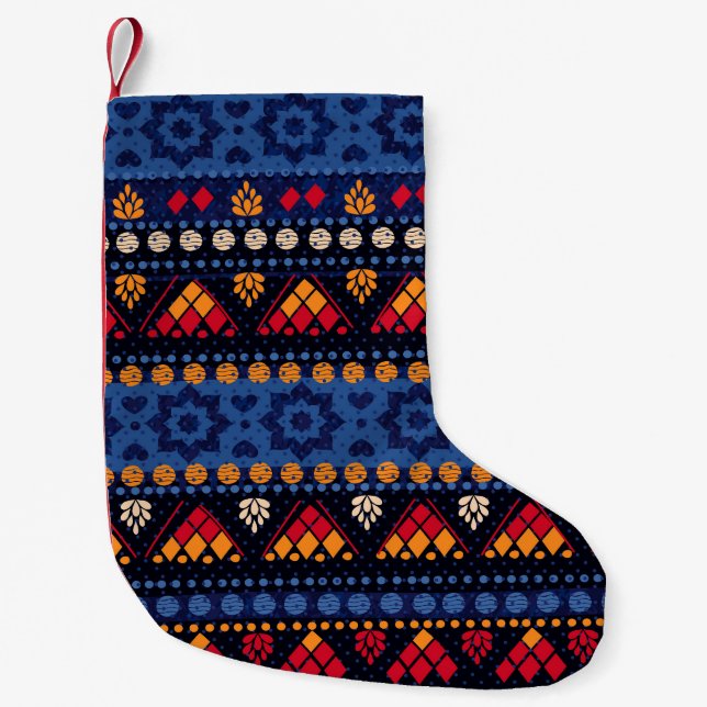 Petite Chaussette De Noël Conception Tribale : Motif multifonctionnel sans f (Devant)