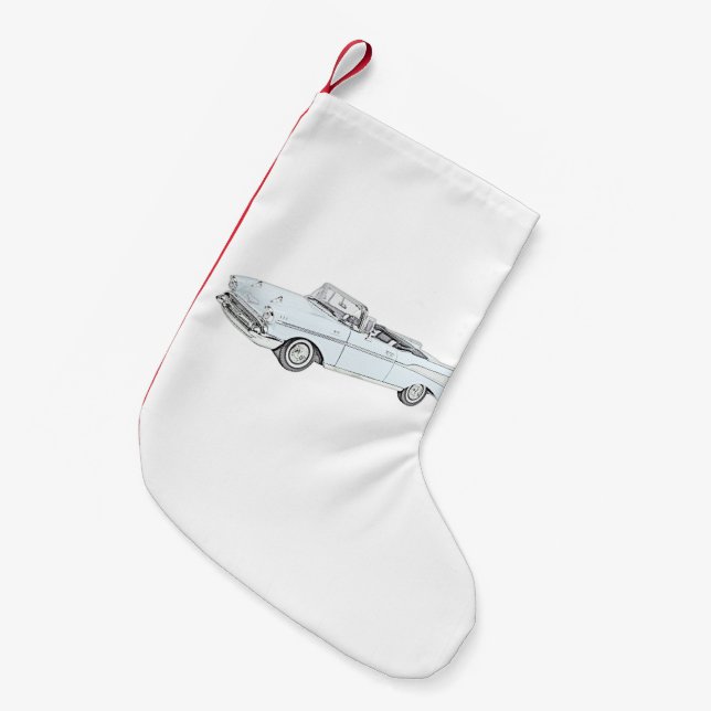 Petite Chaussette De Noël Conversion Chevy Bel Air en 1957 (Devant (Accrochage))