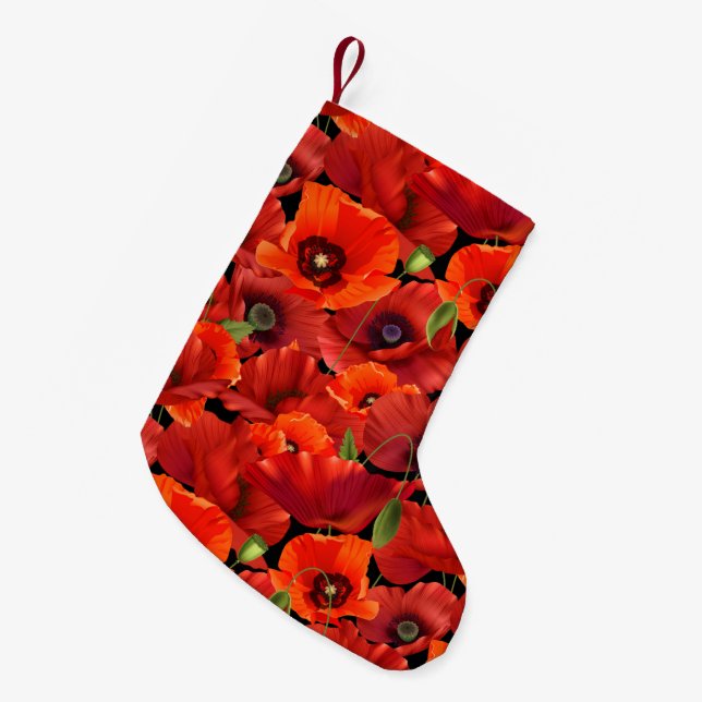 Petite Chaussette De Noël Coquelicot (Devant (Accrochage))