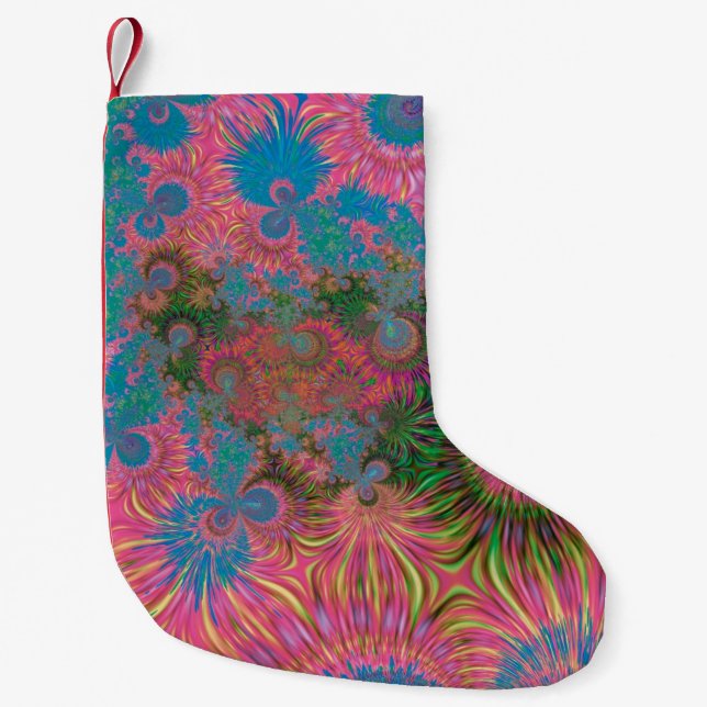 Petite Chaussette De Noël Coraux d'art abstrait (Devant)