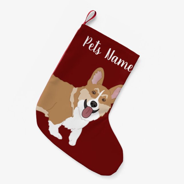 Petite Chaussette De Noël Corgi de Noël (Devant (Accrochage))