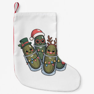 Petite Chaussette De Noël Cornichons avec bois de renne Amoureux de cornicho