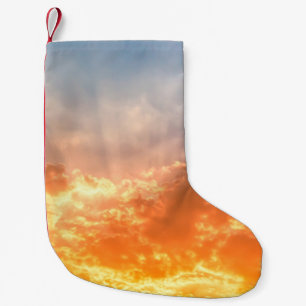 Petite Chaussette De Noël Coucher de soleil coloré : crépuscule du ciel.