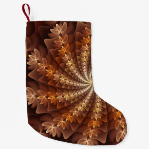 Petite Chaussette De Noël Couleurs chaudes, Abstrait moderne Motif d'art fra