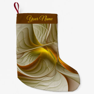 Petite Chaussette De Noël Couleurs de métaux précieux, nom de fractale abstr