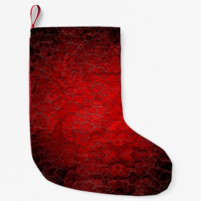 Petite Chaussette De Noël Coupe noire de la texture rouge (Devant)