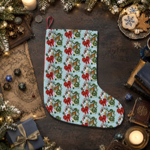 Petite Chaussette De Noël Couronne de Noël Dragon Chinois Fantastique