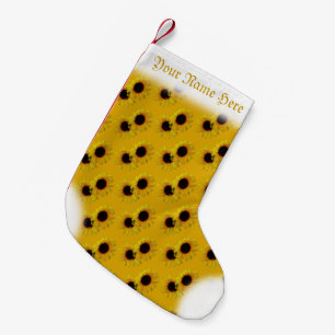 Petite Chaussette De Noël Coutume de bas de Noël d'or de bas de tournesol
