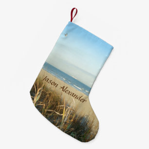 Petite Chaussette De Noël Coutume de no. 3 de scène de plage de ressort