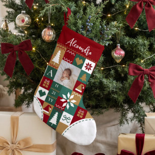 Petite Chaussette De Noël Couverture de naissance et photo de Noël pour bébé