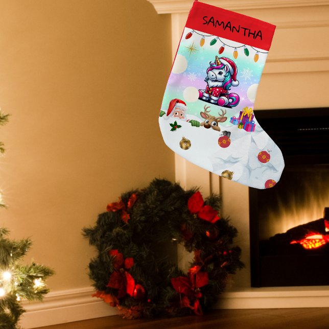 Petite Chaussette De Noël Couverture de Noël de la licorne (Créateur téléchargé)