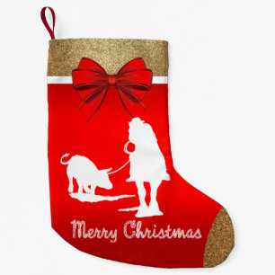 Petite Chaussette De Noël Cow-boy de rodéo occidental en train de faire du r