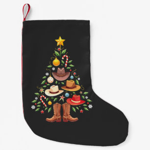 Petite Chaussette De Noël Cowboy Western Christmas Tree Père Noël