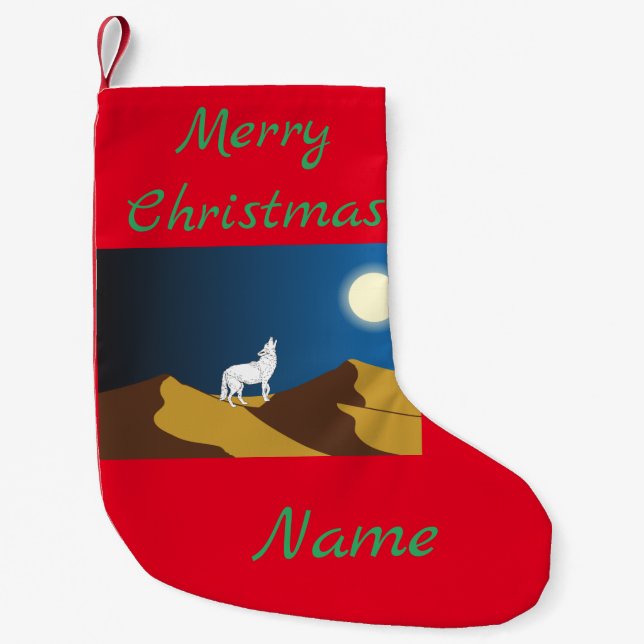 Petite Chaussette De Noël Coyote Howling Thunder_Cove (Devant)