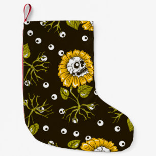Petite Chaussette De Noël crânes de tournesol sans couture motif
