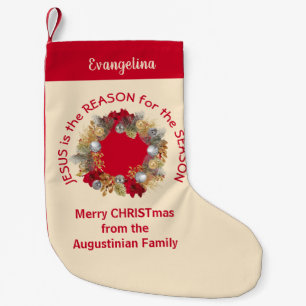 Petite Chaussette De Noël Cream Custom JESUS EST LA RAISON DE Christian