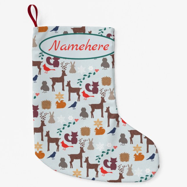 Petite Chaussette De Noël Create Your Own Woodland Creatures (Devant)