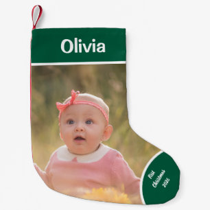 Petite Chaussette De Noël Créez Votre Propre Photo Nom Premier Noël