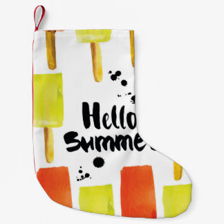 Petite Chaussette De Noël Crème de glace : Aquarelle Vintage