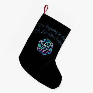 Petite Chaussette De Noël Critère RPG   Joueur de rôle de tableau Holo Retro