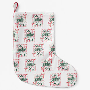 Petite Chaussette De Noël Croix de Noël chrétienne Signe Jésus-Christ Foi