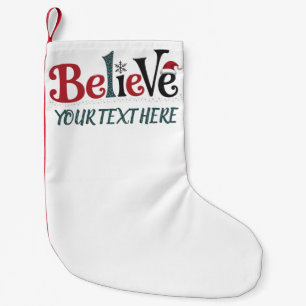 Petite Chaussette De Noël Croyez Noël personnalisé Famille fête